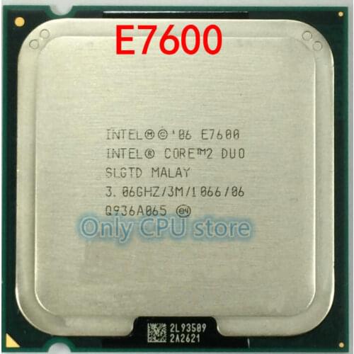 Free shipping E7600 CPU Processor (3.0Ghz/ 3M /1066GHz) Socket 775