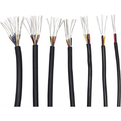 28AWG UL2464 Signal Wire 2 3 4 5 6 7 8 9 10Core PVC Insulated Power Control Line Amplifier Audio Lamp Electric Copper Cable