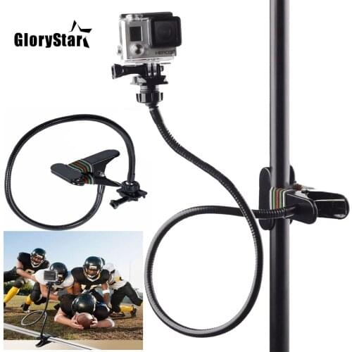Ajustable Jaws Flex Clamp Mount 13.4 inches Gooseneck Extension for GoPro Hero 9/8/7/6/5/4/2/Session DJI OSMO Action Xiaomi Yi