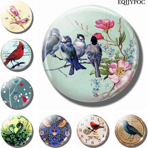 Cute Luminous Bird Glass Refrigerators Magnet for Fridge for Whiteboard Glowing Magnetic Stickers Christmas Home Decoration
