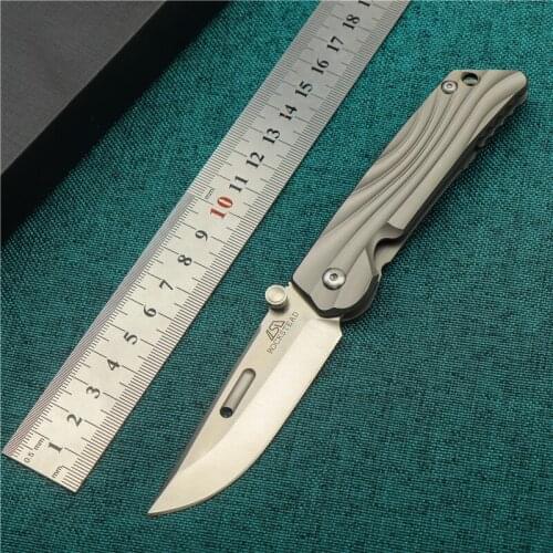 ROCKSTEAD Folding knife outdoor camp AUS-10 steel sharp and high hardness hunting knife tactics EDC tool pocket kitchen knife