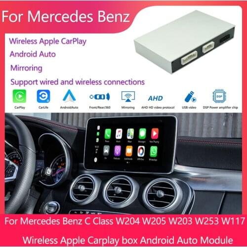 Wireless Carplay Android Auto Retrofit Smart Box For Mercedes Benz C Class W203 W204 W205 W253 W117 Mirror Link Decoder Module