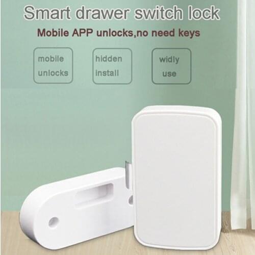 T1 Tuya APP Unlock Keyless Invisible Smart Drawer Lock Intelligent Bluetooth Remote Control Cabinet Locker Electronic Door Locks