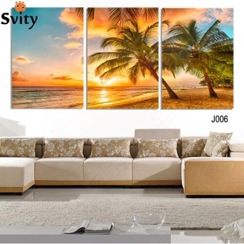 High Quality Hot Sell The Family Decorates palm tree Print in The Oil Painting On The Canvas,Wall Art Picture Gift unframed