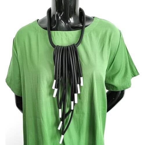 YD&YDBZ New Designer Handmade Jewelry Tassel Necklace Women Rubber Necklace Strange Thing Clothing Accessories Gothic Necklaces