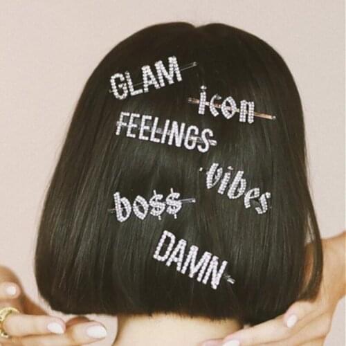 StoneFans Letter Rhinestone Hair Clips Barrette for Women 2019 Winter Fashion Custom Words Hair Clip Headwear Gift for Girls