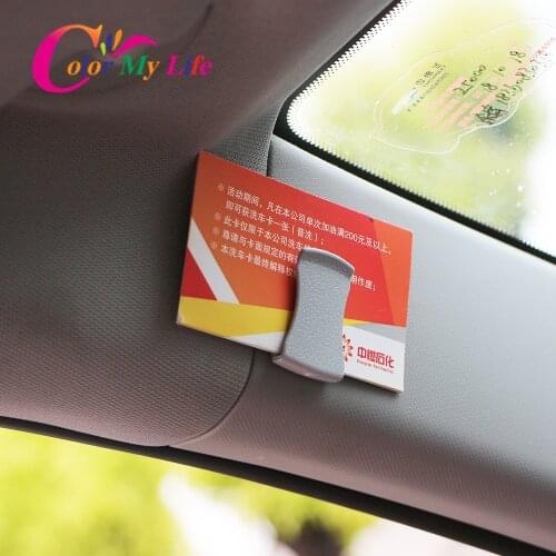 1 Pair Multifunctional Card Glasses Ticket Holder Auto Car Clip Black Dashboard Door Adhesive Clips Car Styling Accessories