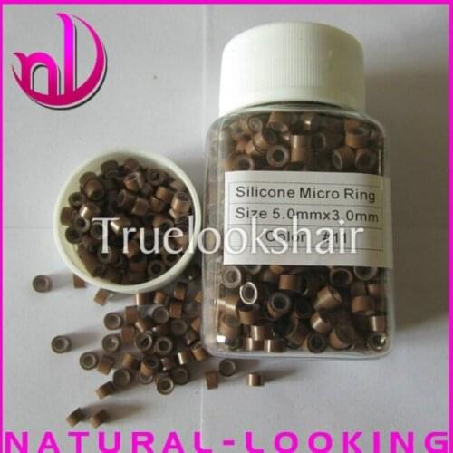 1000pcs/bottle #11color Aluminium Silicon Micro ring silicone,Micro beads,Silicone micro ring, feather hair extension Links