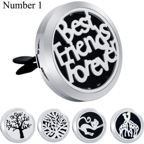 30mm Best Friends Forever Magnet S.Steel Car Aromatherapy Locket Free Pad Essential Oil Car Perfume Lockets Drop Shipping