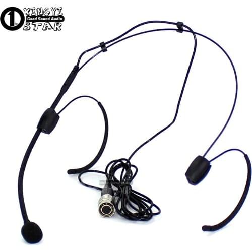 4 Pin Hirose Headworn Mic Earset Headset Microphone For Audio Technica Wireless Bodypack Transmitter AEW 4000a 5000a R5200 R5000