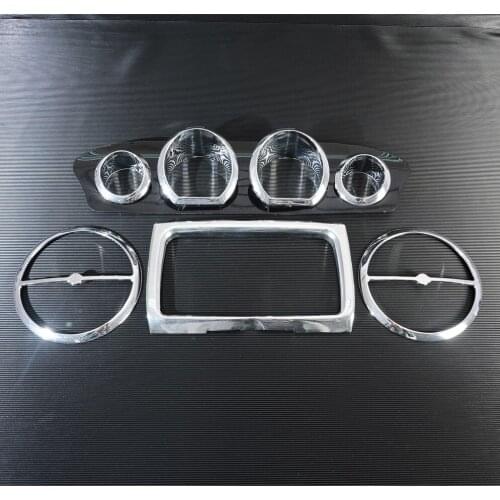 8pcs Chrome Gauge Bezel Trim Mount Plate For Harley Touring Electra Glide 2014-2018