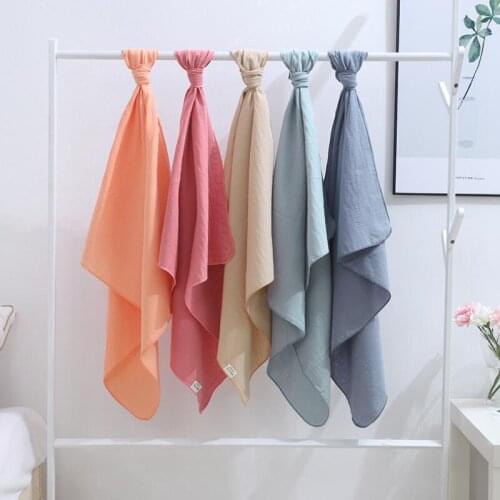 80*85CM Double Cotton Gauze Bath Towel Baby Swaddling Blanket Cotton Gauze Baby Blanket Wrapped plain gauze wraps for babies
