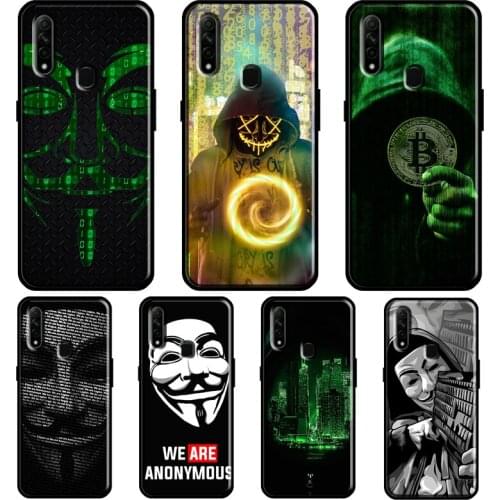 Anonymous Hacker For OPPO Find X3 Pro A5 A9 A53 A31 2020 A1K A3S A5S A15 A52 A72 A83 A91 F5 Reno 2 Z Case