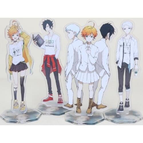 Anime The Promised Neverland Yakusoku no Neverland Emma Ray Norman Acrylic Stand Model Action Figure Xmas Cute