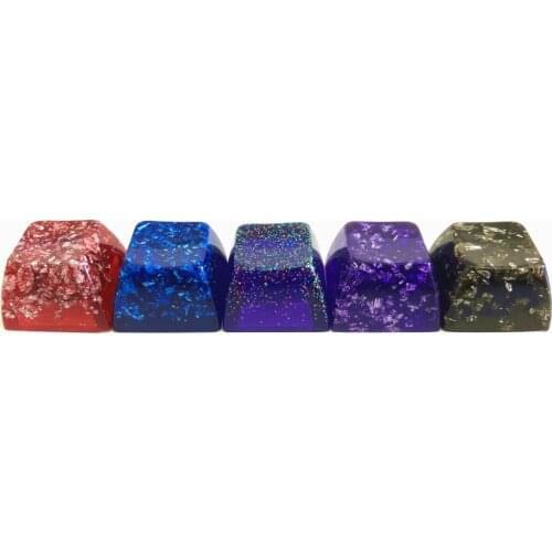 Handmade SA Thick Resin & Silver Foil Artisan Keycap Keycaps Key Cap For Cherry MX Gaming Mechanical Keyboard