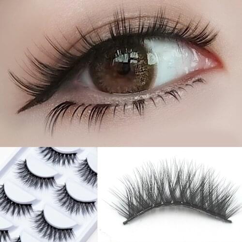 ICYCHEER Makeup 5 Pairs 3D Mink False Eyelashes Handmade Soft Natural Eyelashes Fake Eye Lashes Set Dramatic Volume Cosmetics
