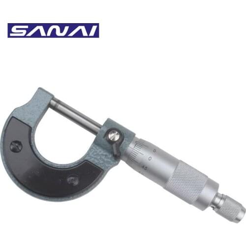 Sanai High Precision Micrometer Measuring Range 0-25mm 25-50mm 50-75mm 75-10mm Resolution 0.01mm Carbide Caliper Measuring Tools
