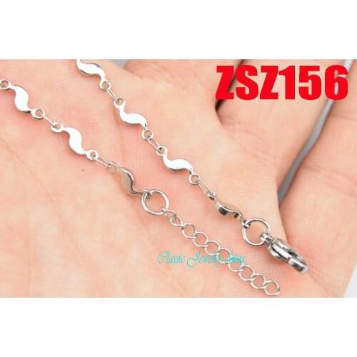 S-Shape stainless steel brace lace fashion bracelet fashion jewelry 20pcs ZSZ156
