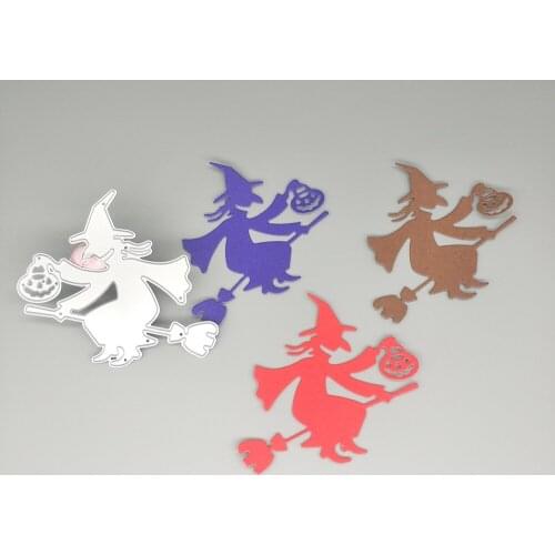 New Halloween wizard, witch metal cutting mold photo album cardboard DIY gift card decoration embossed crafts