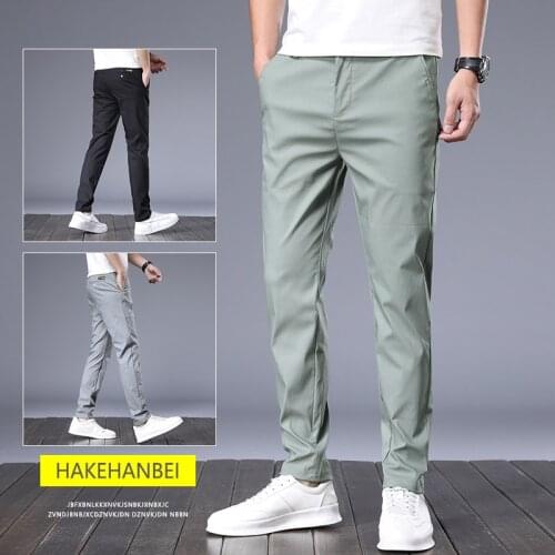Casual pants new loose straight trousers trend wild quick-drying pants mens trousers men pants linen pants