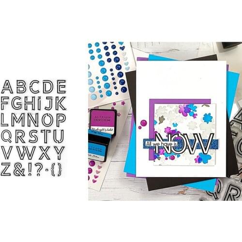 Christmas Modern Alphabet Stamps Scrapbook Diary Decoration Stencil Embossing Template DIY Greeting Card Handmade 2021