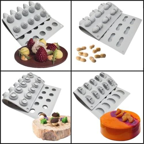 SHENHONG 5 Types Silicone Cake Molds Fondant Model Dessert Placing Decoration Mould Lace Mat Bakeware Pastry Baking Tools
