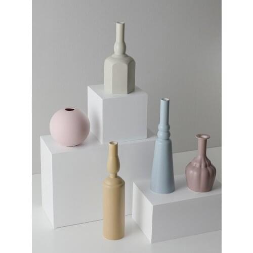 Nordic Modern Luxury Vase Flower Arrangement Minimalist Vase Ceramic Creative Wedding Jarrones Decoration Accessories EB5HP