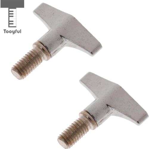 Tooyful 2Pcs Drum Cymbal Thread Wing Nuts Hand Knob Screw Replacement for Drummer