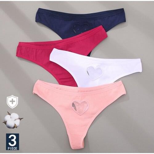 FINETOO 3PCS/Set S-XL Women Panties G-String Underwear Fashion Thong Lingerie Low Rise Panty Sexy Lace T-Back Woman Panties