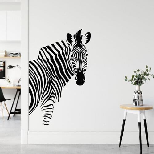 African Animal Zebra Wall Sticker Vinyl Home Decoration Living Room Bedroom Nursery Wall Decals Removable Mural Wallpaper 4722