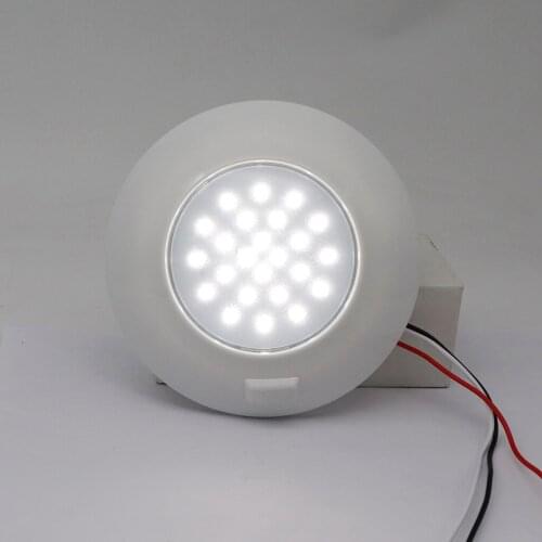 12V LED RV Boat Ceiling Lights Recessed Interior Light Cabinet Roof Cabin Overhead Light 4.8W