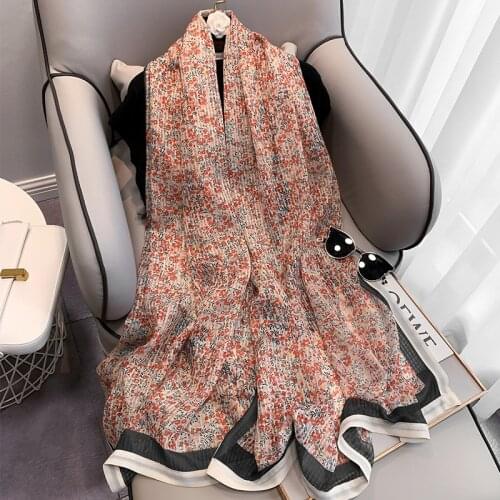 Summer Autumn Winter Womens Long Cotton Linen Scarf Shawl Wrap Tops Beach Ladies Print High Quality Luxury Brand Warm Hijab