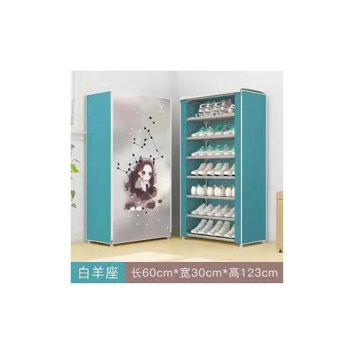 New Multilayer Shoe Cabinet Simple Dustproof Home Space-saving indoor Assembly Nonwoven Fabric Closed Storage Shoe Rack
