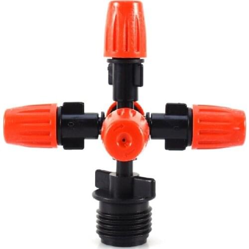 1LOT 5-head Micro Irrigation System Fog Mist Cooling Nozzle Hand Sprayer Garden Greenhouse Adjustable Closable Spray Mist Nozzle