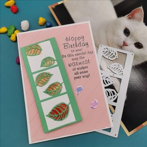 2020 New Leaves Cutting Dies Scrapbooking Metal Cutting Dies Craft Stamps Die Cut Embossing Greeting Card Make Stencil Cover