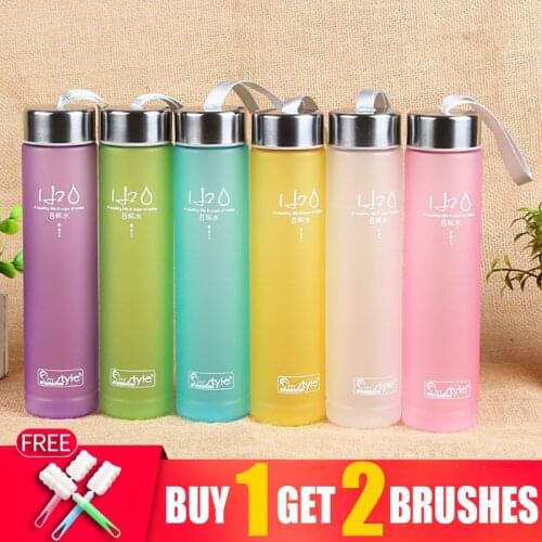 280ml My Eco-Friendly leak Proof Sports Plastic Water Bottle For Girls Portable Leak-proof Tour Hiking Jug Bottles Waterbottle