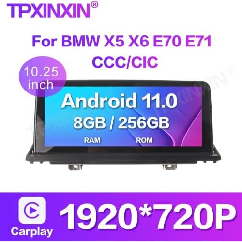 For BMW X5/E70 X6/71 2007-2010 CCC/CIC System Android 10 Car DVD Player Unit PC Navigation Auto Radio Multimedia IPS TPXINXIN