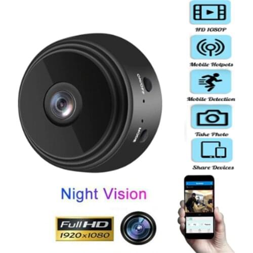 A9 Mini 1080P Full- Small Wifi Camera Wifi IP Mini Camera IR Night Micro Camera Motion Detection Camera Support SD Card