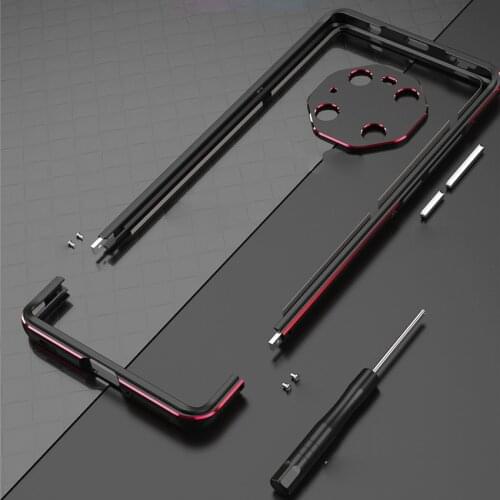 For Huawei Mate 40 Pro Aluminum Metal Bumper Frame Slim Cover Phone Case + Metal Carmera Protector