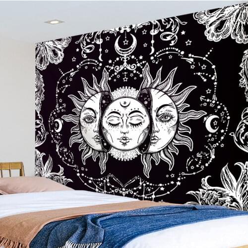 Astrology Sun Mandala Tapestry Psychedelic Carpet Home Wall Hanging Blanket Ouija Moon Starry Floral Mandalas Art Dorm Headboard