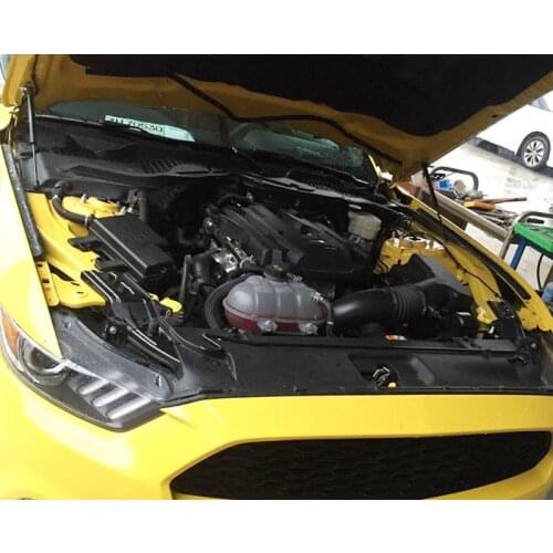 For Ford Mustang 2015-2020 Stainless Black Engine Cover Supporting Rod Hydraulic Hood Support Poles Gas Springs