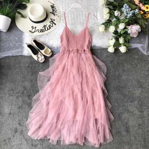 Heliar Pink Summer Dresses