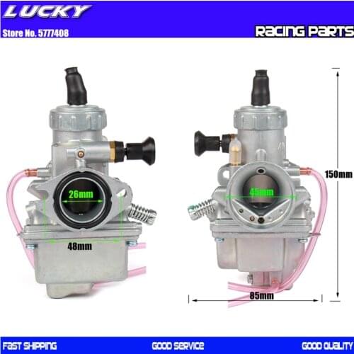 MOLKT Carburetor 26mm Carb for 125cc 140cc Pit Dirt Bike ATV Quad PZ26 Performance Carburetor