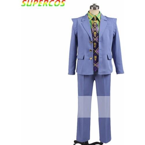 Jojos Bizarre Adventure Kira Yoshikage Coat Uniform Suit Cosplay Costume ,Perfect Custom For you