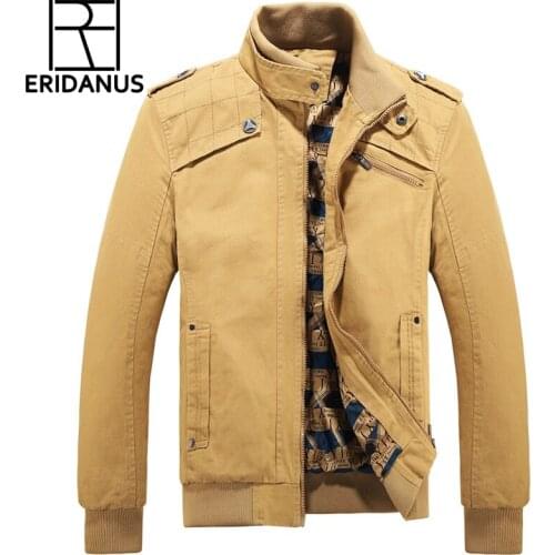 2017 New Mens Jackets Fashion Slim Fit simple British style plaid lining Men Stand Collor Cotton Clothing Male Overcoat M519