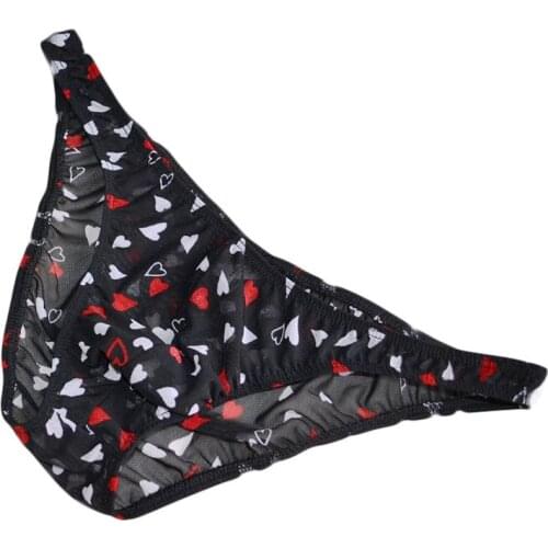 Male low-waist gauze elastic panties transparent sexy briefs mens underear ZJH382