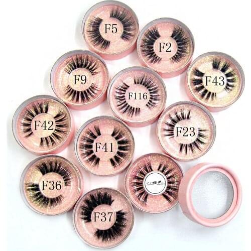 10styles mink lashes 3D eyelashes natural long Luxury invisible thin band stage lashes curl soft eye extensions circle rose box