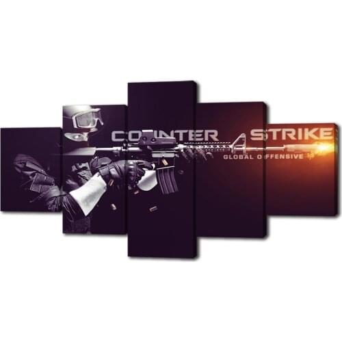 Canvas Poster Counter Strike Go Wall Art Print Painting Wall Pictures Bedroom Decor No Frame