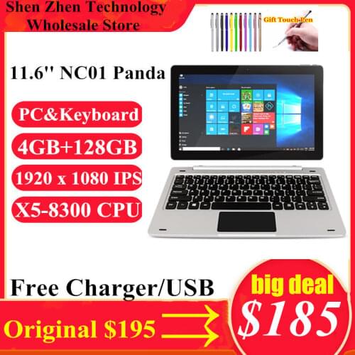 11.6 INCH Windows 10 Tablet PC 4GB DDR+128GB NC01 CPU 8300 With Pin Docking Keyboard 1920 x1080 IPS HDMI-Compatible Dual Cameras