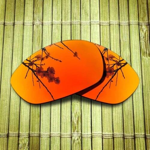 Polarized Replacement Lense For-Straight Jacket 2007 Sunglasses Frame True Color Mirrored Coating - Fire Red Color Available